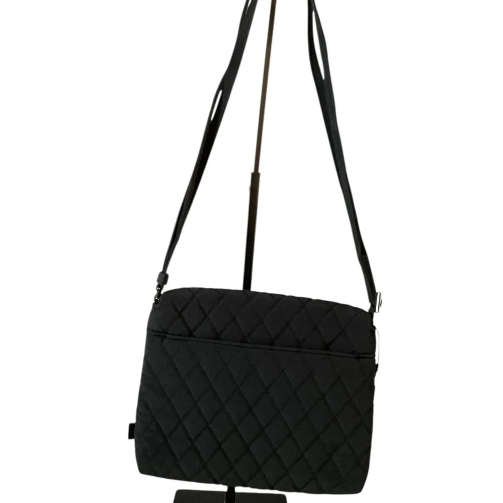 Vera Bradley Quilted Microfiber Small Flap Hipster Bag in Moonless Night